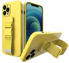 Telefoniümbris Hurtel Rope Case, Apple iPhone 13 Pro, kollane