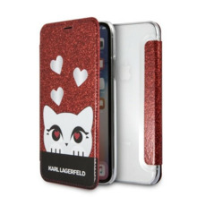 Telefoniümbris Karl Lagerfeld Book Valentine KLFLBKPXVDCRE, Apple iPhone X/XS, punane