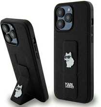 Telefoniümbris Karl Lagerfeld Gripstand Saffiano Choupette Pins KLHCP13LGSACHPK, Apple iPhone 13 Pro/13, must