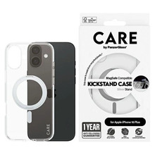 Telefoniümbris Panzer Glass CARE Feature Kickstand, Apple iPhone 16 Plus, hõbedane