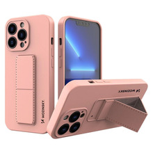 Wozinsky Kickstand silikoonümbris, Apple iPhone 13 mini, roosa