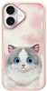 Telefoniümbris Nimmy Big Eyed Pet 2.0 Cat, Apple iPhone 16 6.1, roosa