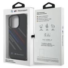 Telefoniümbris BMW Motosport IML Random Stripes BMHCP16X23HTRAK, Apple iPhone 16 Pro Max, must