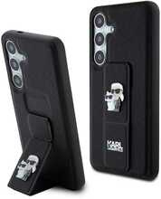 Telefoniümbris Karl Lagerfeld Gripstand Saffiano Karl&Choupette Pins KLHCS24SGSAKCPK, Samsung Galaxy S24, must