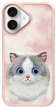 Telefoniümbris Nimmy Big Eyed Pet 2.0 Cat, Apple iPhone 16 6.1, roosa