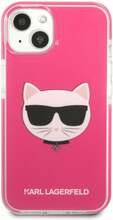 Telefoniükaas Karl Lagerfeld Choupette Head KLHCP13STPECPI, Apple iPhone 13 mini, fuksia