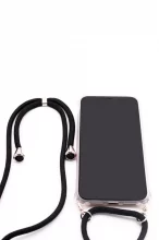 Evelatus ümbris nööriga, Samsung A50, must/läbipaistev