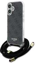 Telefoniümbris Guess GUHCP16SHC4SEK Crossbody Cord 4G Print, Apple iPhone 16 6.1, must