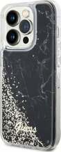 Telefoniümbris Guess Liquid Glitter Marble GUHCP14LLCSGSGK, Apple iPhone 14 Pro, must