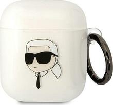 Karl Lagerfeld KLA2HNIKTCT AirPods 1/2 ümbris, läbipaistev, Karl`s Head
