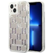 Telefoniümbris Karl Lagerfeld Liquid Glitter Monogram KLHCP14MLMNMS, Apple iPhone 14 Plus, hõbedane