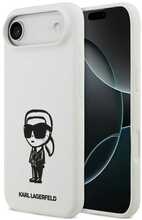 Karl Lagerfeld silikoonümbris KLHMP17MSKIGROH, Apple iPhone 17 Air, MagSafe ühilduv, valge