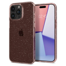 Telefoniümbris Spigen Liquid Crystal Glitter, Apple iPhone 15 Pro Max, rose quartz/transparent