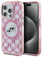 Telefoniümbris Karl Lagerfeld IML Monogram KLHMP15XHMCKMHP, Apple iPhone 15 Pro Max, roosa