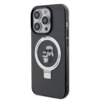 Telefoniümbris Karl Lagerfeld Ring Stand KLHMP15XHMRSKCK, Apple iPhone 15 Pro Max, must