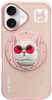 Telefoniümbris Nimmy Glasses Cool Cat MagSafe, Apple iPhone 16, roosa
