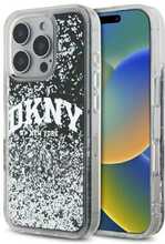 Telefoniümbris DKNY DKHCP16LLBNAEK Liquid Glitter Arch Logo, Apple iPhone 16 Pro, must