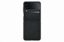 Telefoniümbris Flap Leather Cover Samsung EF-VF721LBE, Galaxy Z Flip 4, must