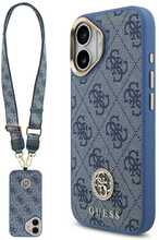 Telefoniümbris Guess 4G Strass Logo & Big Strap Metal Buttons MagSafe, Apple iPhone 17, sinine