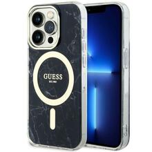 Telefoniümbris Guess Marble MagSafe GUHMP14LPCUMAK, Apple iPhone 14 Pro 6.1, must