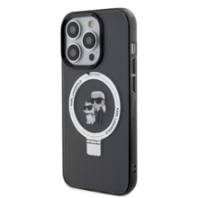 Telefoniümbris Karl Lagerfeld Ring Stand KLHMP15XHMRSKCK, Apple iPhone 15 Pro Max, must