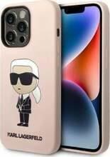 Telefoniümbris Karl Lagerfeld Silicone Ikonik KLHCP14LSNIKBCP, Apple iPhone 14 Pro, roosa