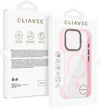 Telefoniümbris Liavec Hybrid Magsafe Clear, Apple iPhone 16 Pro, roosa