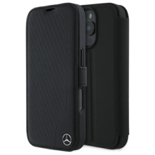 Telefoniümbris Mercedes MEBKP16X23RBGVK Leather Wood Imitation, Apple iPhone 16 Pro Max, must