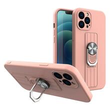 Ring Case silikoonümbris sõrmehoidja ja alusega, Xiaomi Redmi Note 11 Pro, roosa