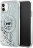 Telefoniümbris Karl Lagerfeld Liquid Glitter Choupette Head MagSafe, Apple iPhone 11/Xr, läbipaistev