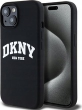 Telefoniümbris DKNY Liquid Silicone White Printed Logo MagSafe DKHMP15SSNYACH, Apple iPhone 13/14/15, must
