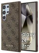 Telefoniümbris Guess GUHCS24LG4GFBR 4G Metal Gold Logo, Samsung Galaxy S24 Ultra, pruun