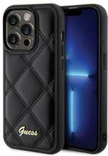 Telefoniümbris Guess Quilted Metal Logo GUHCP15LPSQSQSK, Apple iPhone 15 Pro, must