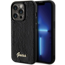 Telefoniümbris Guess Sequin Script Metal GUHCP13LPSFDGSK, Apple iPhone 13 Pro/13, must