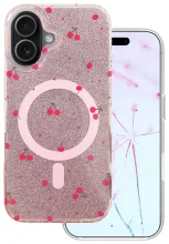 TFO Cherry Mag Glitter ümbris, Apple iPhone 17, MagSafe, punane