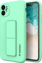 Telefoniümbris Wozinsky Kickstand silikon, Samsung Galaxy A22 4G, mütiroheline