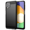 TPU ümbris HurTel Carbon Flexible Cover, Samsung Galaxy A22 4G, must