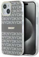 Telefoniükaas DKNY PC/TPU Repeat Pattern Tonal Stripe, Apple iPhone 14, pruunikaskollane