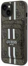 Guess 4G Stripes ümbris Magsafe rahakotiga, Apple iPhone 15, pruun