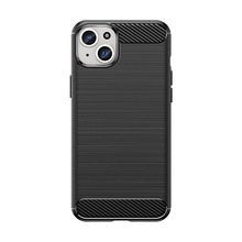 Hurtel Carbon Case ümbris, Apple iPhone 15 Plus, must