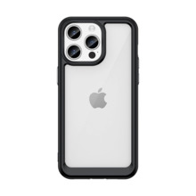 Telefoniümbris Hurtel Outer Space Reinforced Flexible Frame, Apple iPhone 15 Pro Max, must