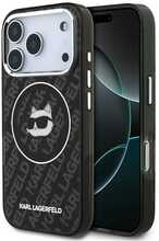 Karl Lagerfeld IML Choupette Head Logo MagSafe ümbris, Apple iPhone 17 Pro Max, must