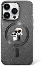 Telefoniümbris Karl Lagerfeld KLHMN61HGKCNOK Karl&Choupette Glitter MagSafe, Apple iPhone 11/XR, must