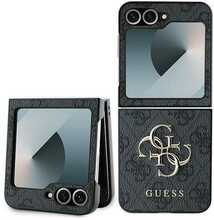 Telefoniümbris Guess 4G Metal Logo, Samsung Galaxy Z Flip 6, hall/must