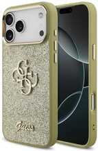 Telefoniümbris Guess Fixed Glitter Big 4G Metal Frame, Apple iPhone 17 Pro Max, kuldne