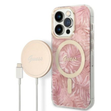 Telefoniümbris ja laadija Guess GUBPP14LHJEACSP, Apple iPhone 14 Pro 6,1, roosa