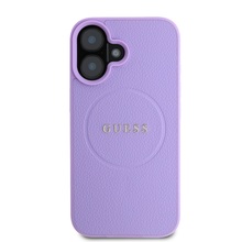 Telefoniümbris Guess PU Grained Classic Logo MagSafe, Apple iPhone 16, lilla