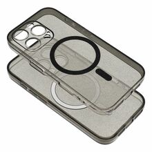 Telefoniümbris OEM Clear Mag Cover kaamera kaitsega, iPhone 16, must sädelev