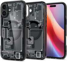 Telefoniümbris Spigen Ultra Hybrid MagSafe Zero One, Apple iPhone 16, tumehall