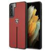 Telefoniümbris Ferrari FEOSIHCS21MRE Off Track Leather Nylon Stripe, Samsung Galaxy S21+, punane